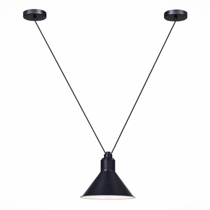 Светильник подвесной E14, 1x60W, 17x21 см, цвет чёрный от компании Интернет-гипермаркет «MALL24» - фото 1