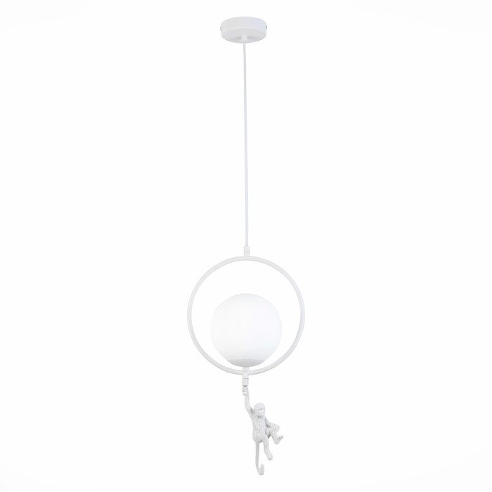 Светильник подвесной E27, 1x60W, 25x25 см, цвет белый от компании Интернет-гипермаркет «MALL24» - фото 1