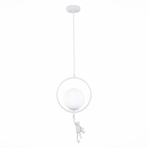 Светильник подвесной E27, 1x60W, 25x25 см, цвет белый