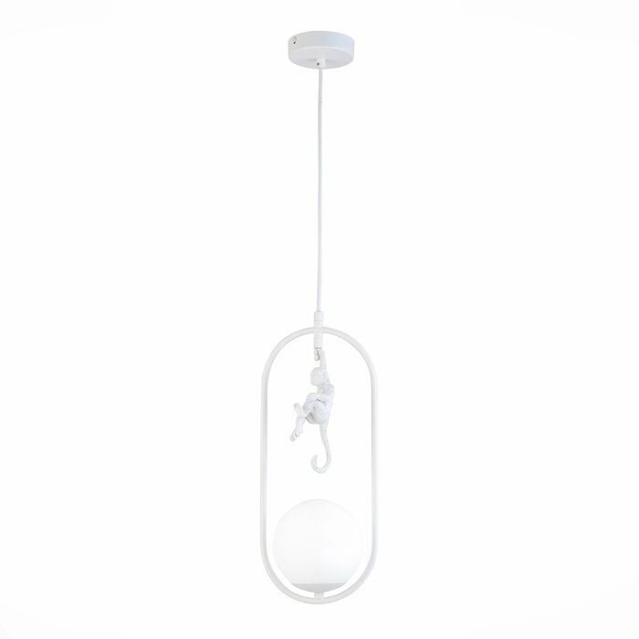 Светильник подвесной E27, 1x60W, 40x13 см, цвет белый от компании Интернет-гипермаркет «MALL24» - фото 1