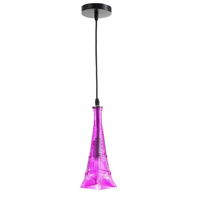 Светильник подвесной "Эйфель" Е14 40Вт фиолетовый 8х8х27-127см от компании Интернет-гипермаркет «MALL24» - фото 1