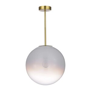 Светильник потолочный E27, 1x60W, 57,5x25 см, цвет золотистый, прозрачно-белый