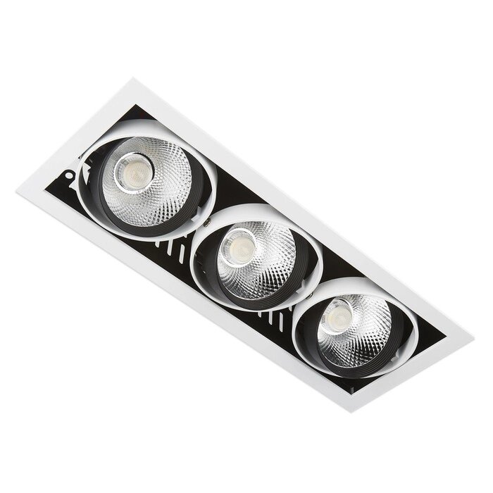 Светильник встраиваемый карданный Ambrella Techno Spot Techno T813 BK/CH 3*12W 4200K, 12Вт, Led, цвет белый, чёрный от компании Интернет-гипермаркет «MALL24» - фото 1