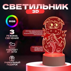 Светильник "Змейка" LED RGB от сети 8,5х9,5х14 см