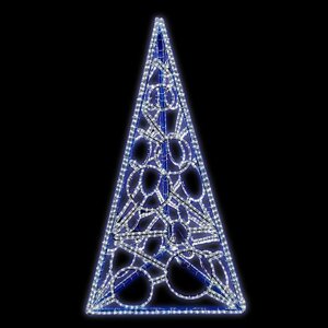 Светодиодная фигура "Елка-трехгранная", объемная, 250 х 130 х 130 см, 100 Вт
