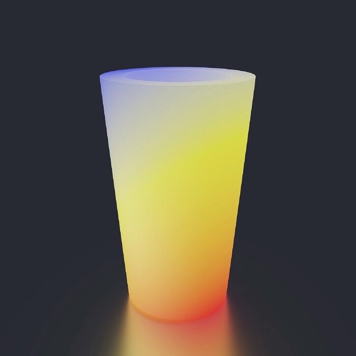 Светодиодная фигура светящееся кашпо "Cone S", 41x75 см, 240В, IP65, RGB от компании Интернет-гипермаркет «MALL24» - фото 1