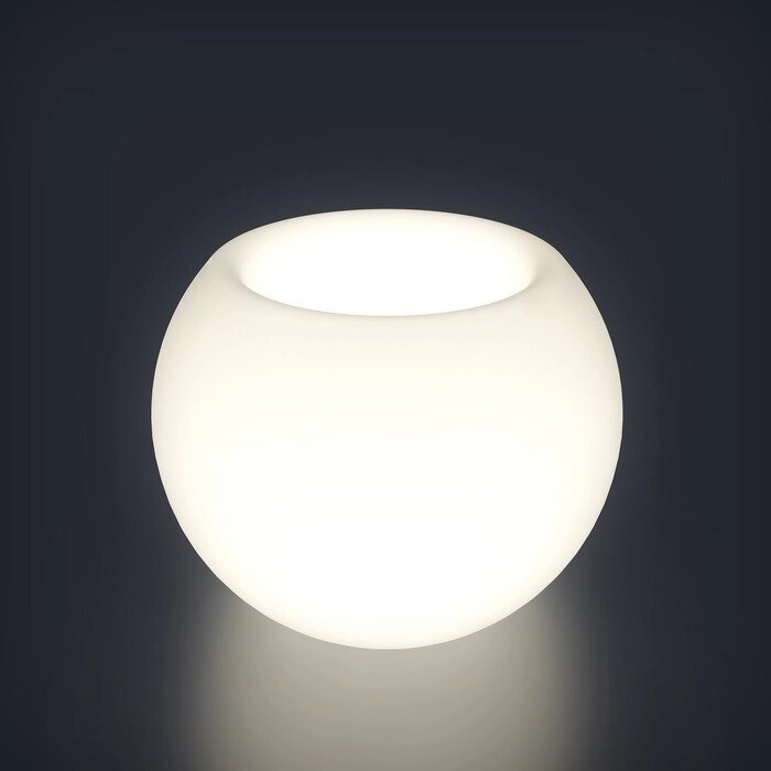 Светодиодная фигура светящееся кашпо "Sphere M", 82x70 см, 240В, IP65, БЕЛЫЙ от компании Интернет-гипермаркет «MALL24» - фото 1