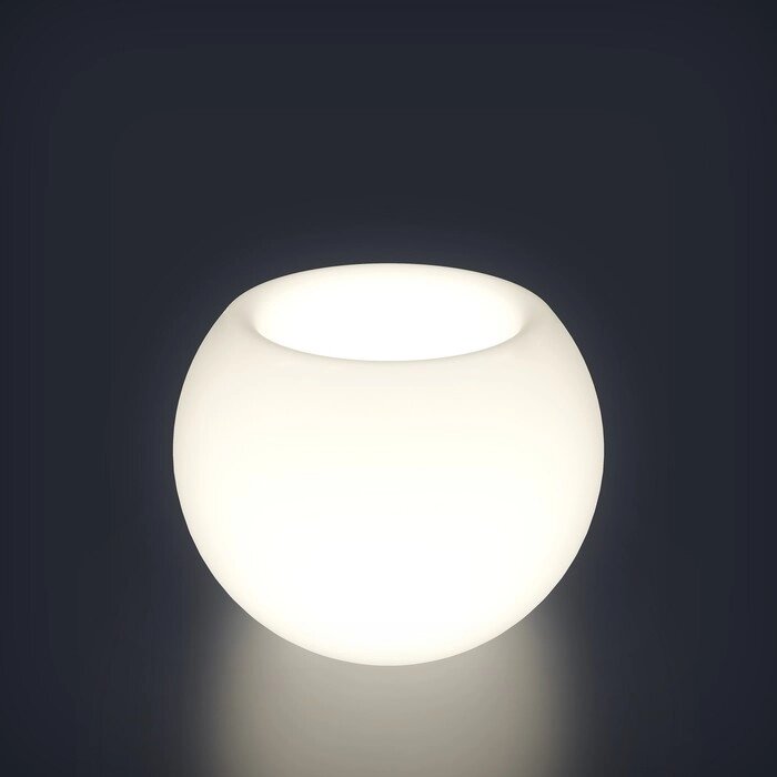 Светодиодная фигура светящееся кашпо "Sphere S", 62x52 см, 240В, IP65, БЕЛЫЙ от компании Интернет-гипермаркет «MALL24» - фото 1