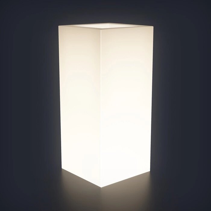 Светодиодная фигура светящееся кашпо "Vertical L", 31x90 см, 240В, IP65, БЕЛЫЙ от компании Интернет-гипермаркет «MALL24» - фото 1