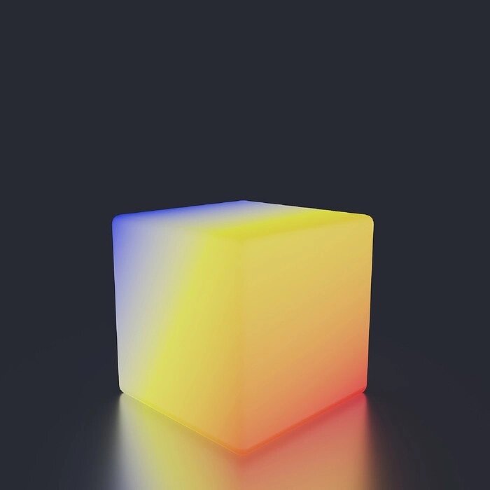 Светодиодная фигура светящийся куб "Piazza", 20 см, 240В, IP65, RGB от компании Интернет-гипермаркет «MALL24» - фото 1