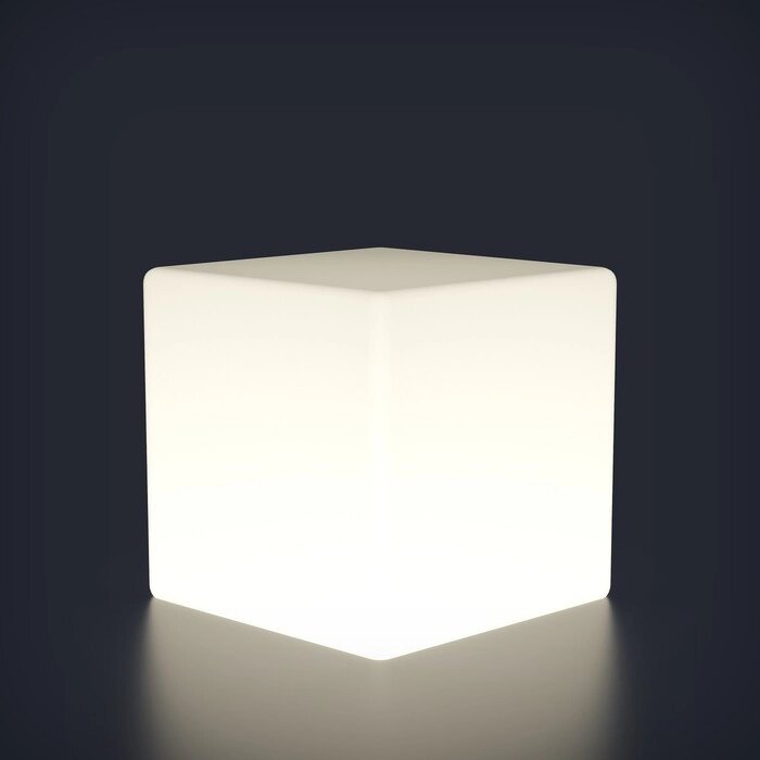 Светодиодная фигура светящийся куб "Piazza", 50 см, 240В, IP65, БЕЛЫЙ от компании Интернет-гипермаркет «MALL24» - фото 1