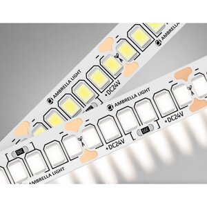 Светодиодная лента Ambrella GS3302, 5 м, IP20, 2835, 240 LED/м, 18 Вт/м, 24V, свечение белое