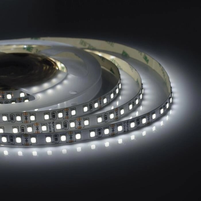 Светодиодная лента Apeyron 12В, SMD3528, 5 м, IP20, 9.6Вт/м, 120 LED/м, 600Лм/м, БЕЛЫЙ от компании Интернет-гипермаркет «MALL24» - фото 1