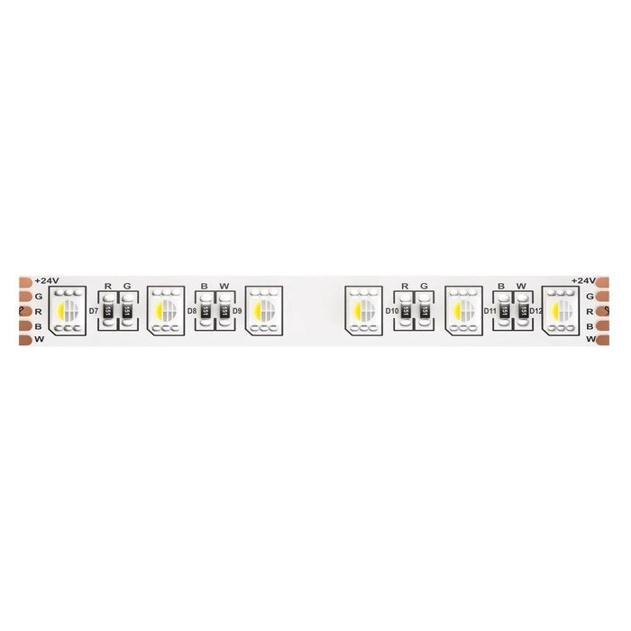 Светодиодная лента Maytoni Led Strip 10181, 24В, 5 м, IP20, 5050, 19,2 Вт/м, 12х2, 6000К, RGB+W от компании Интернет-гипермаркет «MALL24» - фото 1