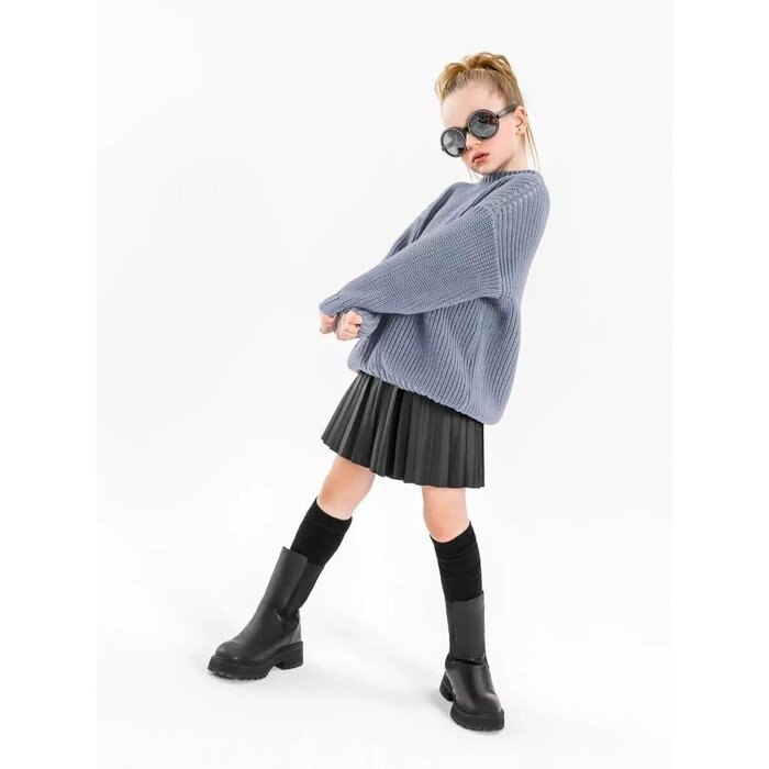 Свитер для девочки KNIT Soft, серый, , рост 122 см от компании Интернет-гипермаркет «MALL24» - фото 1