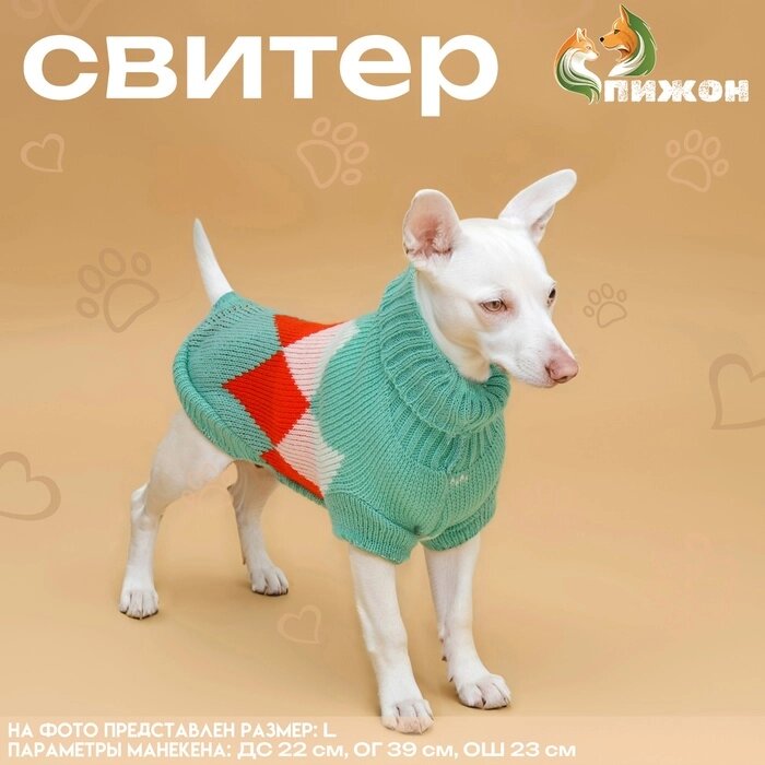 Свитер "Весеннее настроение",  2XL (ДС 34, ОШ 34, ОГ 32-51 см) от компании Интернет-гипермаркет «MALL24» - фото 1