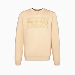 Свитшот President, XS, цвет бежевый, 80% хл, 20% пэ, футер 3-нитка, петля, 300 г/м2