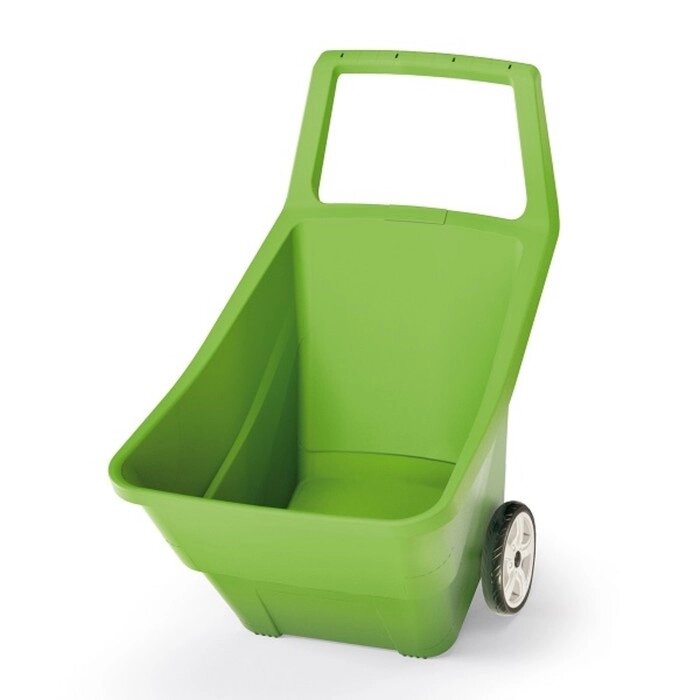 Тачка садовая, двухколёсная. 95 л, пластик, цвет оливковый от компании Интернет-гипермаркет «MALL24» - фото 1