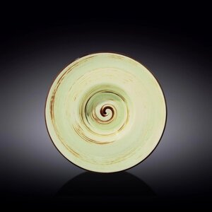 Тарелка глубокая Spiral, цвет фисташковый, d=24 см, 200 мл
