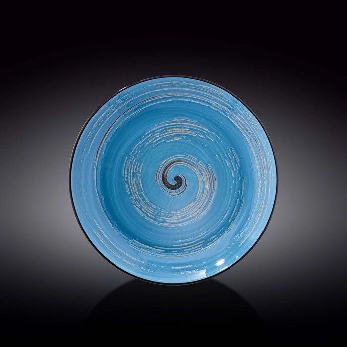 Тарелка глубокая Spiral, цвет голубой, d=25.5 см, 350 мл от компании Интернет-гипермаркет «MALL24» - фото 1