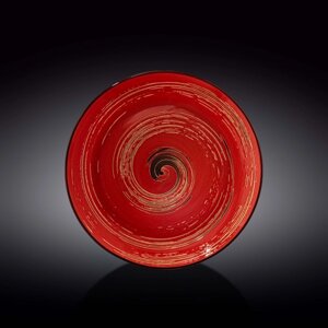 Тарелка глубокая Spiral, цвет красный, d=25.5 см, 350 мл