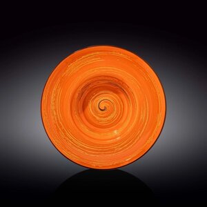 Тарелка глубокая Spiral, цвет оранжевый, d=25.5 см, 1.5 л