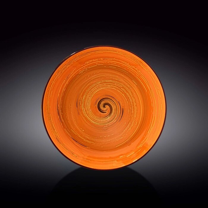 Тарелка глубокая Spiral, цвет оранжевый, d=25.5 см, 350 мл от компании Интернет-гипермаркет «MALL24» - фото 1