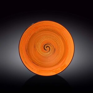 Тарелка глубокая Spiral, цвет оранжевый, d=25.5 см, 350 мл