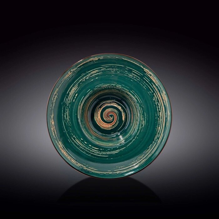 Тарелка глубокая Spiral, цвет зелёный, d=24 см, 200 мл от компании Интернет-гипермаркет «MALL24» - фото 1