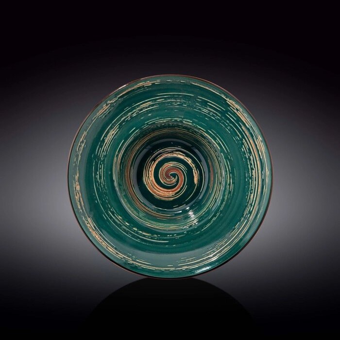 Тарелка глубокая Spiral, цвет зелёный, d=25.5 см, 1.5 л от компании Интернет-гипермаркет «MALL24» - фото 1