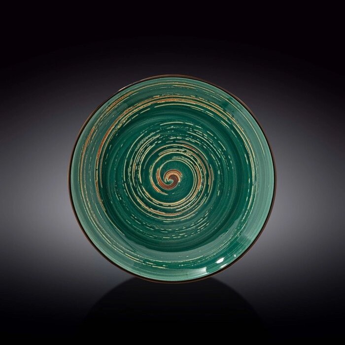 Тарелка глубокая Spiral, цвет зелёный, d=25.5 см, 350 мл от компании Интернет-гипермаркет «MALL24» - фото 1