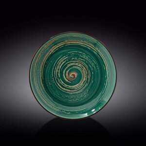 Тарелка глубокая Spiral, цвет зелёный, d=25.5 см, 350 мл