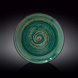 Тарелка глубокая Spiral, цвет зелёный, d=28.5 см, 500 мл