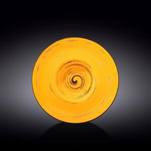 Тарелка глубокая Spiral, цвет жёлтый, d=24 см, 200 мл