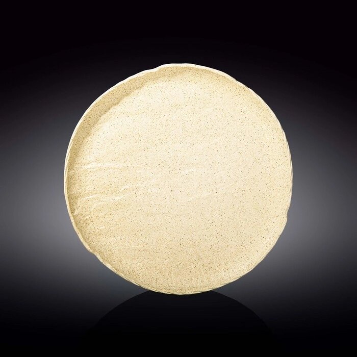 Тарелка круглая, цвет песочный, d=28 см от компании Интернет-гипермаркет «MALL24» - фото 1