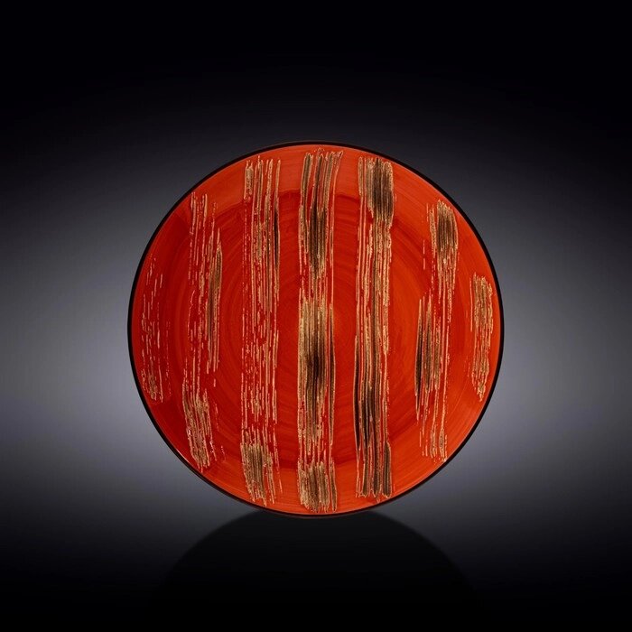 Тарелка круглая Scratch, цвет красный, d=25.5 см от компании Интернет-гипермаркет «MALL24» - фото 1