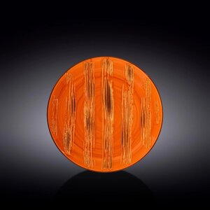 Тарелка круглая Scratch, цвет оранжевый, d=23 см