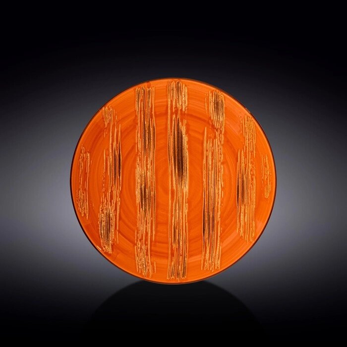 Тарелка круглая Scratch, цвет оранжевый, d=25.5 см от компании Интернет-гипермаркет «MALL24» - фото 1