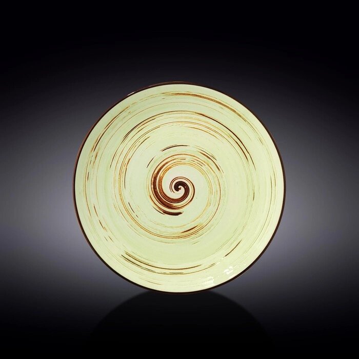 Тарелка круглая Spiral, цвет фисташковый, d=25.5 см от компании Интернет-гипермаркет «MALL24» - фото 1