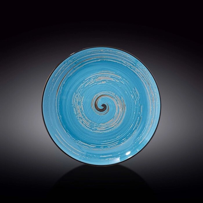Тарелка круглая Spiral, цвет голубой, d=25.5 см от компании Интернет-гипермаркет «MALL24» - фото 1