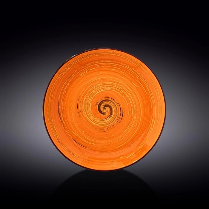 Тарелка круглая Spiral, цвет оранжевый, d=25.5 см от компании Интернет-гипермаркет «MALL24» - фото 1