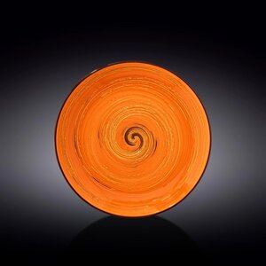 Тарелка круглая Spiral, цвет оранжевый, d=25.5 см