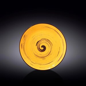 Тарелка круглая Spiral, цвет жёлтый, d=23 см