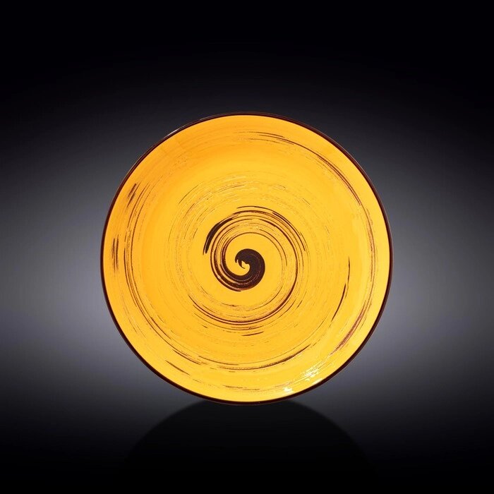 Тарелка круглая Spiral, цвет жёлтый, d=25.5 см от компании Интернет-гипермаркет «MALL24» - фото 1