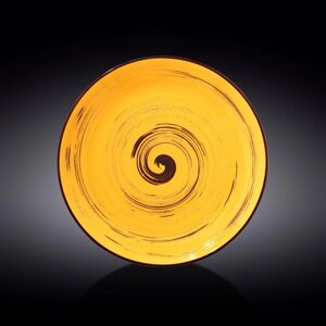 Тарелка круглая Spiral, цвет жёлтый, d=28 см