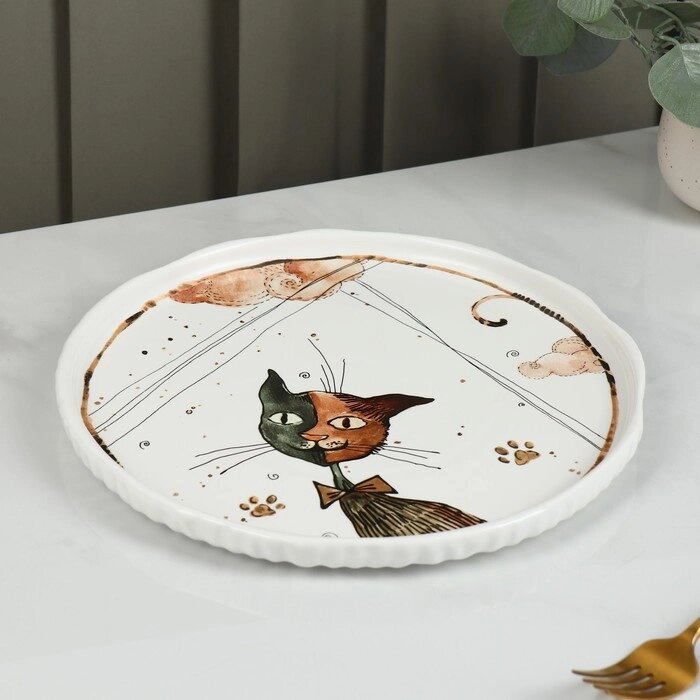 Тарелка обеденная "Коты-аристократы", 26,52 см от компании Интернет-гипермаркет «MALL24» - фото 1
