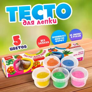 Тесто для лепки "Пластишка № 1", 5 цветов по 80 г