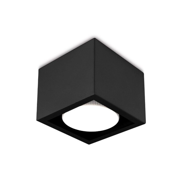 Точечный накладной светильник TN707, GX53, 100х100х80 мм, цвет чёрный от компании Интернет-гипермаркет «MALL24» - фото 1