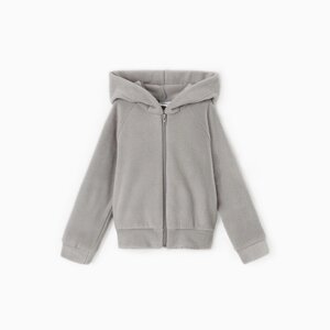 Толстовка детская MINAKU: Fleece Soft, цвет серый, рост 110 см