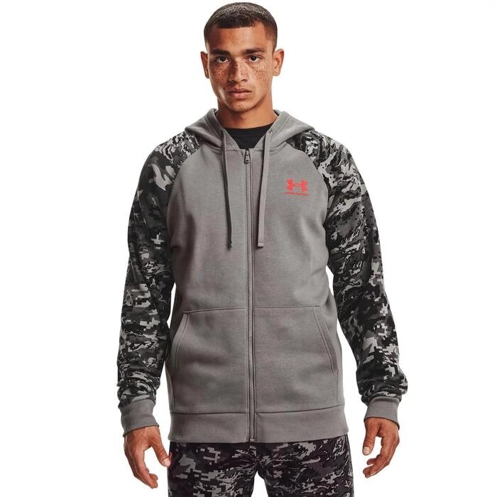 Толстовка мужская Under Armour RIVAL FLC CAMO SCRIPT FZ, размер 44-46  (1366310-066) от компании Интернет-гипермаркет «MALL24» - фото 1